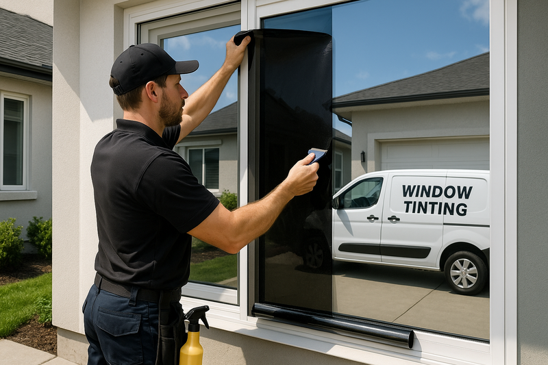 RESIDENTIAL WINDOW TINT JOB